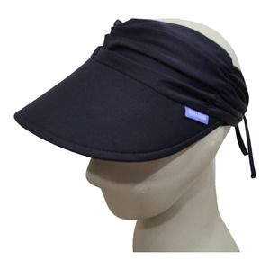 Wallaroo Hat Company Women’s Aqua Sun Visor Black Swimming Lightweight